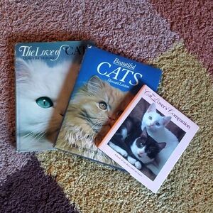 Cat Lover's Coffee Table Book Set of 3 Hardcover Vintage Books